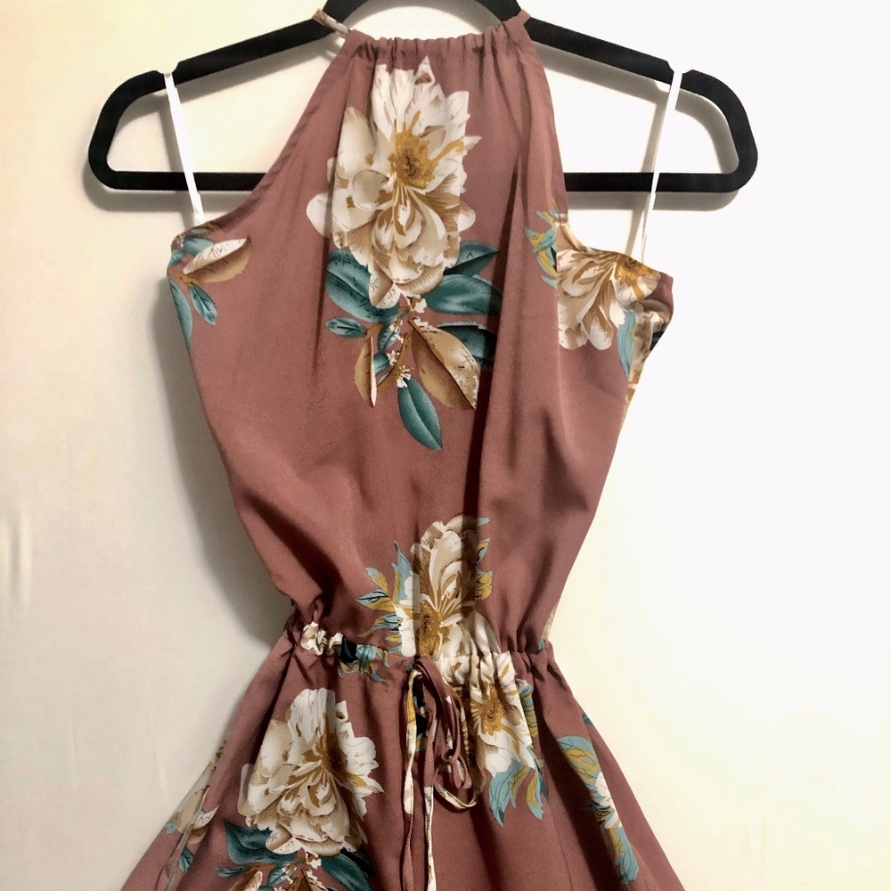 Floral Split Back Romper
